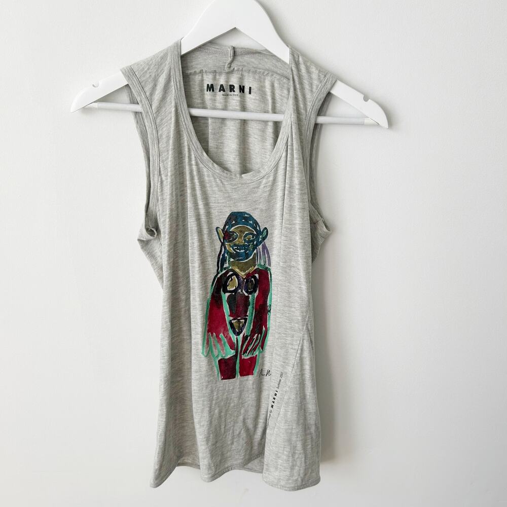 Richard Prince x Marni Size 44/M 2007 Vintage Art Graphic Top Made in Italy Rare